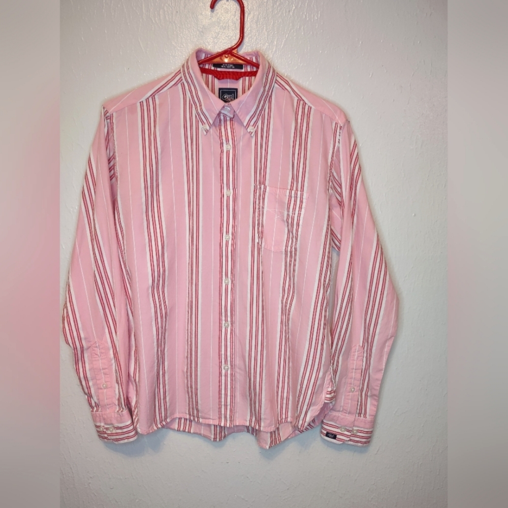 Cruel Girl‎ Pink Striped Button Down Size Small
